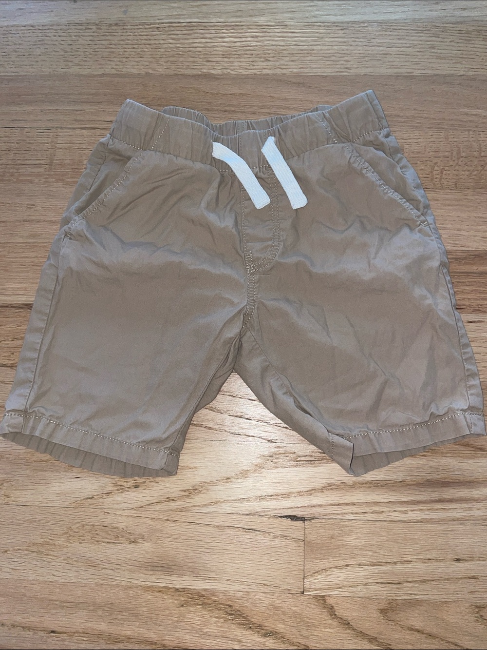 H&M Tan Drawstring Cargo-Style Kids Shorts